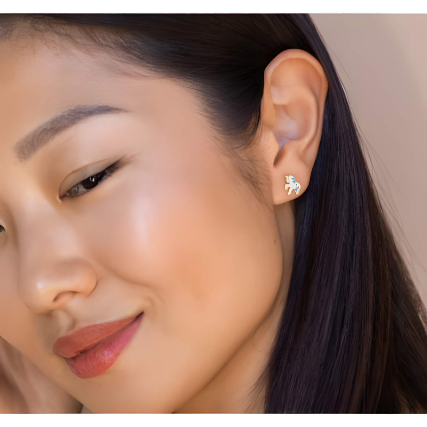 Enchanted Dreams Unicorn Enamel Studs Earrings