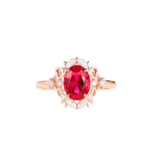 Crown Jewel Ruby Zircon Ring