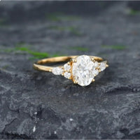 Oval Blossom Golden Ring