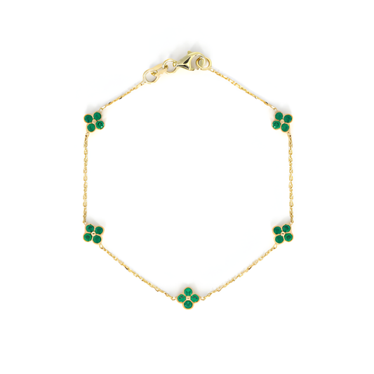 Emerald Clover Luck Bracelet