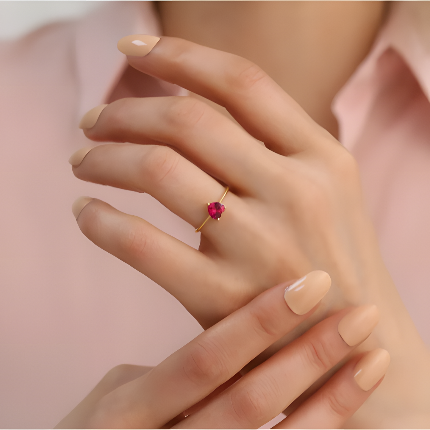 Heart Enchanting Golden RIng