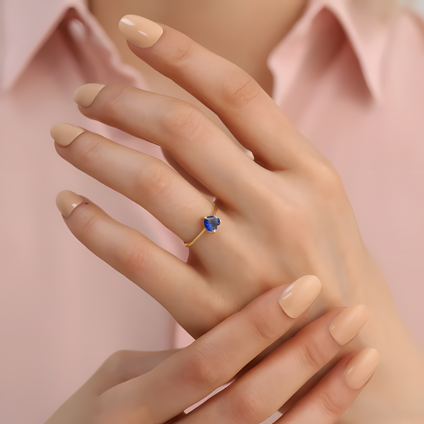 Ocean Heart Golden Ring