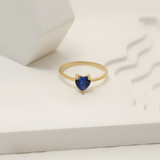 Ocean Heart Golden Ring