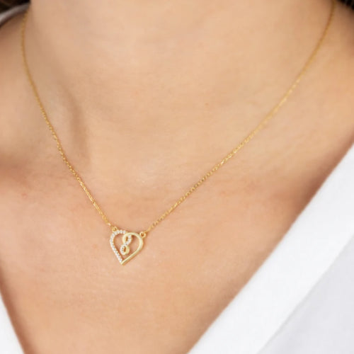Love Till Infinity Golden Necklace