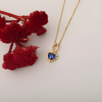 Oceanic Heart Blooming Golden Necklace