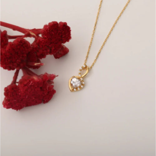 Entwined Hearts Golden Necklace