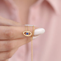 Evil Eye Guardian Spirit Golden Necklace