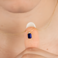 Oceanic Blue Golden Necklace