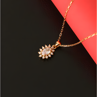 Ethereal Sparkle Zircon Golden Necklace