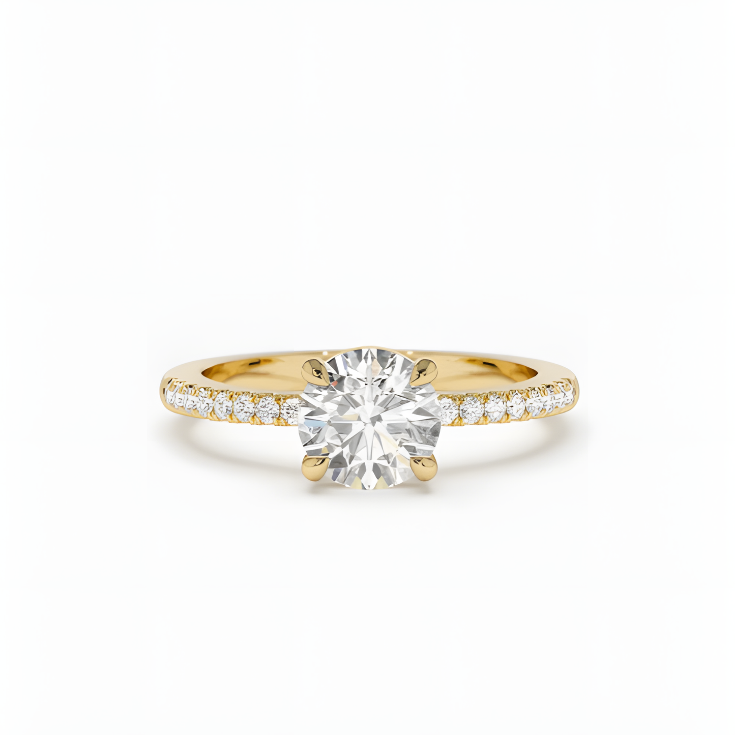 Solitaire Classic Beauty Golden Ring