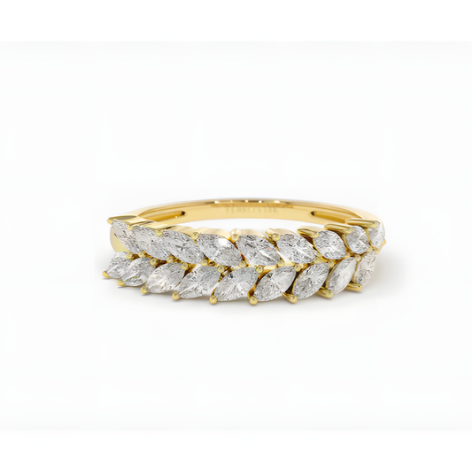 Marquise Modern Elegant Golden Ring