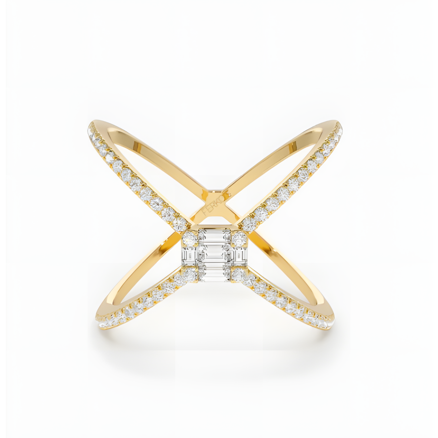 Criss-Cross Cocktail Golden Ring