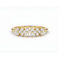 Zircon Modern Chic Golden Ring