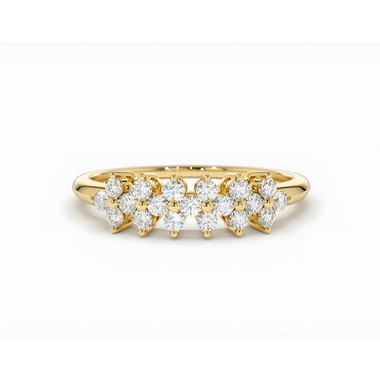 Zircon Modern Chic Golden Ring