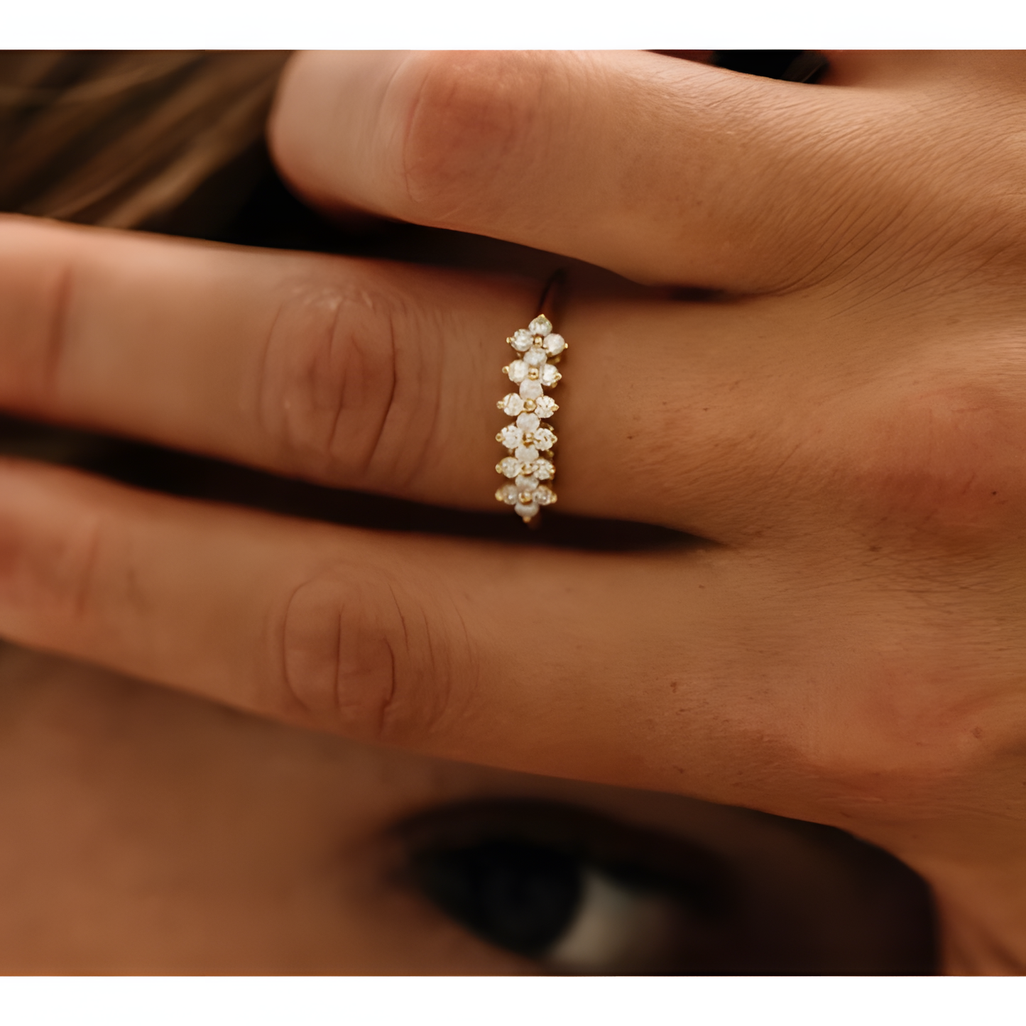 Zircon Modern Chic Golden Ring