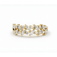 Marquise Ethereal Golden Band Ring