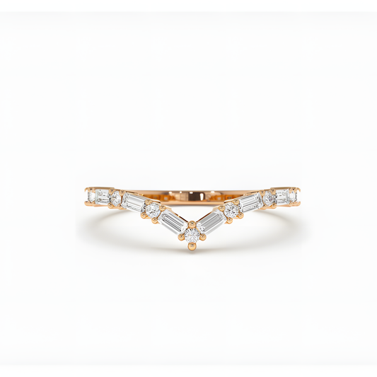 Classic Zircon Vanki Golden Band Ring
