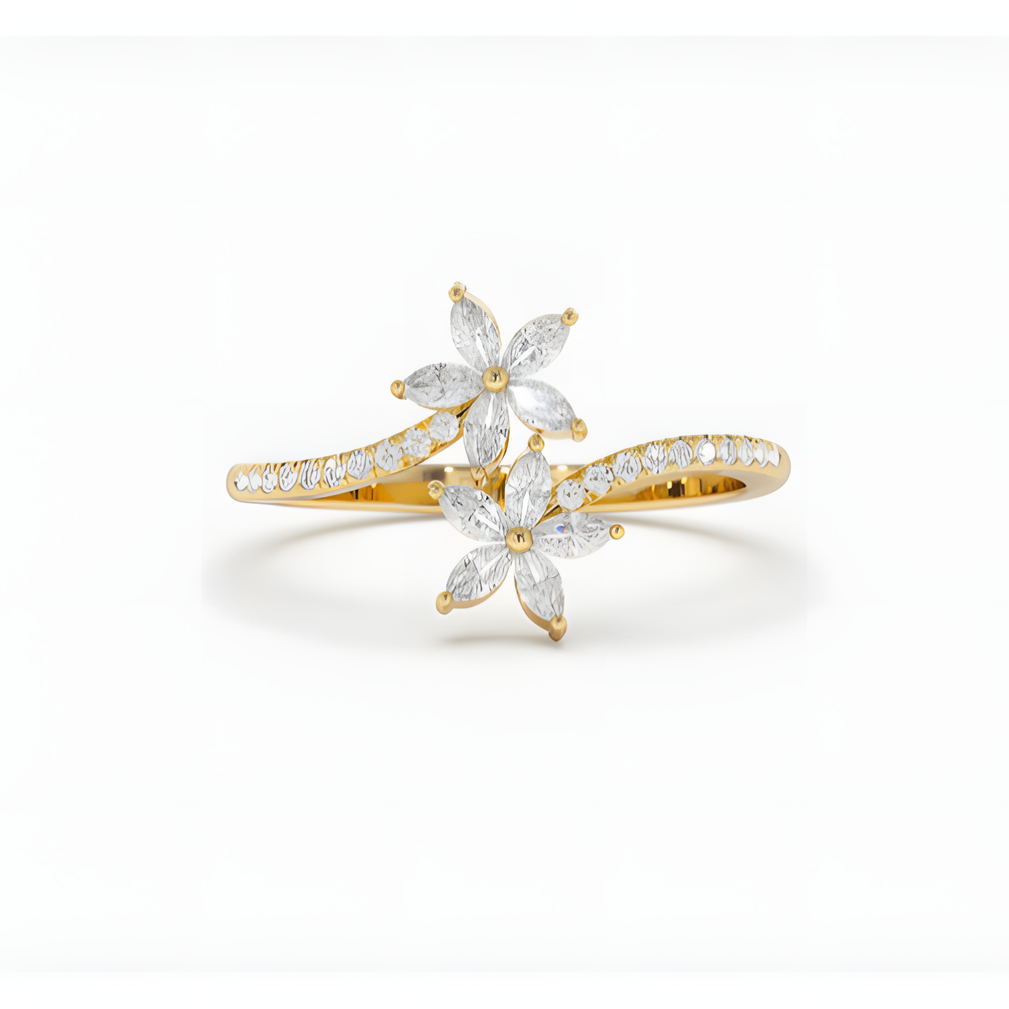 Zircon Floral Golden Ring