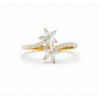 Zircon Floral Golden Ring