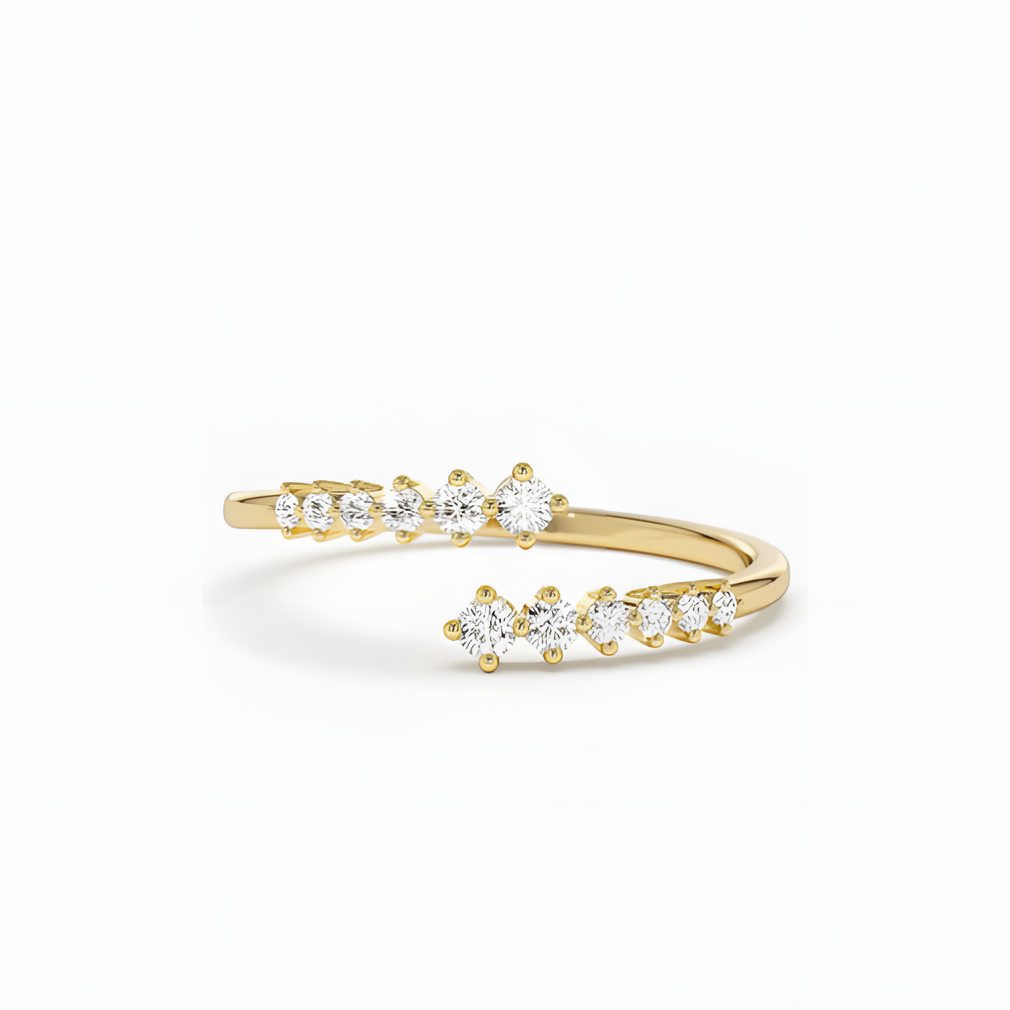 Zircon Shimmer Golden Ring
