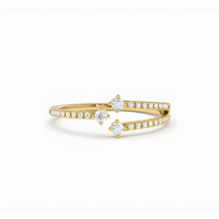 Zircon Zigzag Golden Ring
