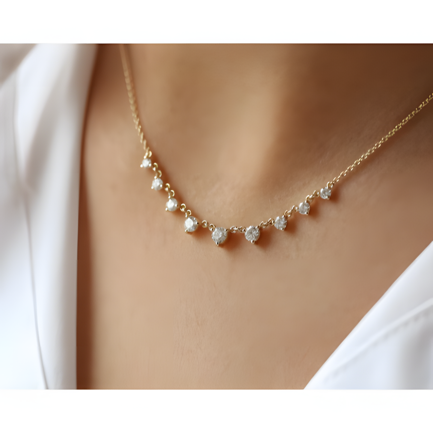 Zircon Dainty Timeless Golden Necklace