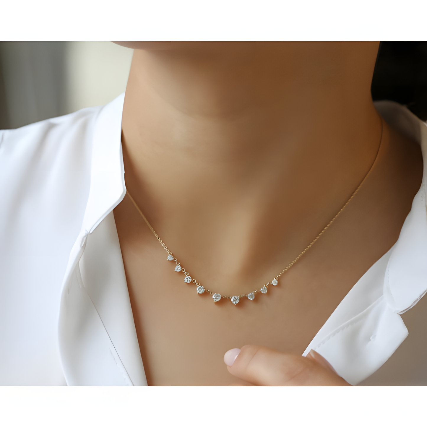 Zircon Dainty Timeless Golden Necklace