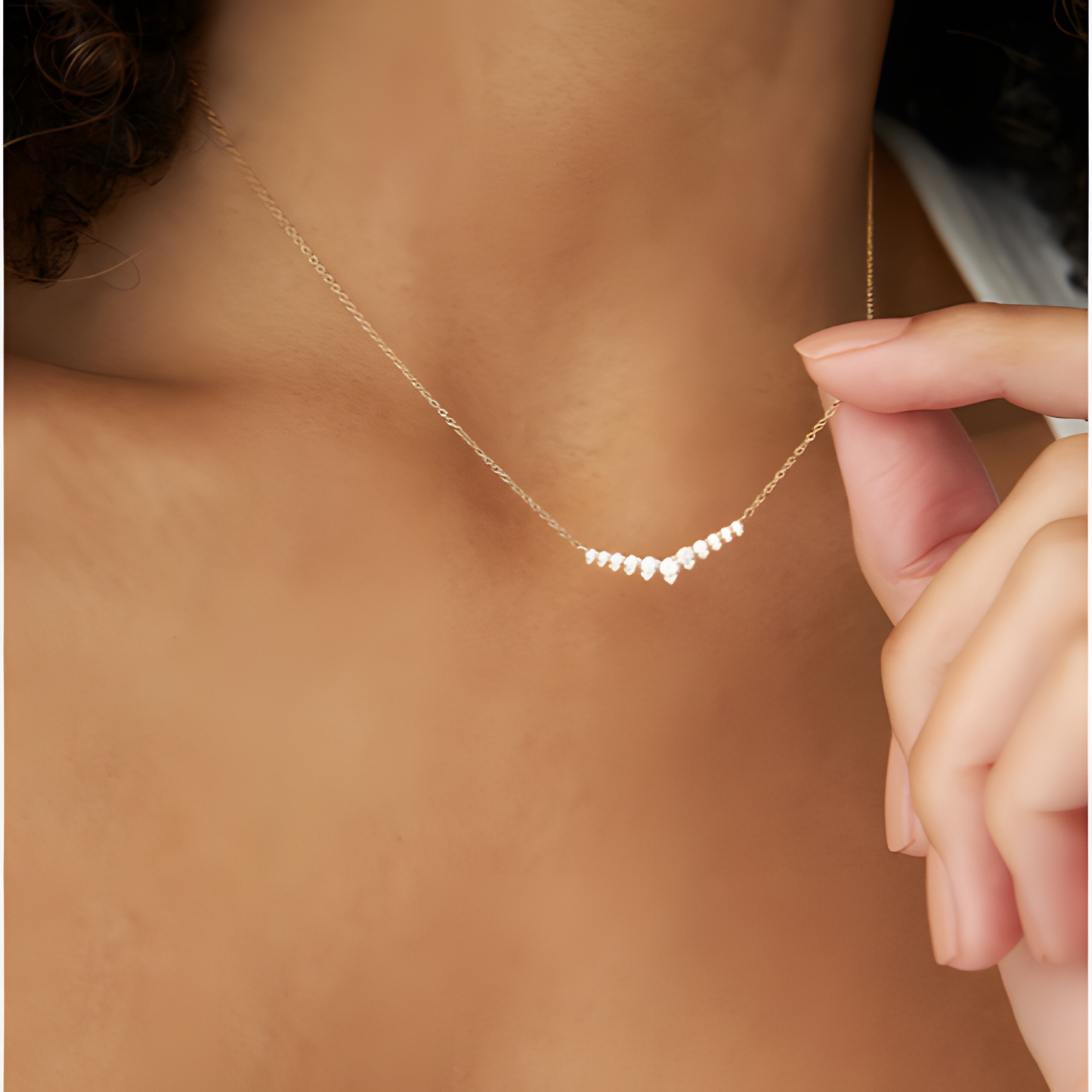 Zircon Golden Elegance Necklace