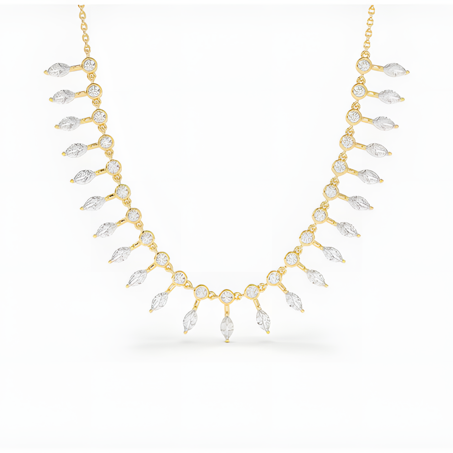 Golden Glow Zircon Necklace