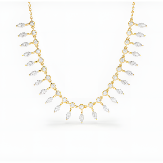 Golden Glow Zircon Necklace