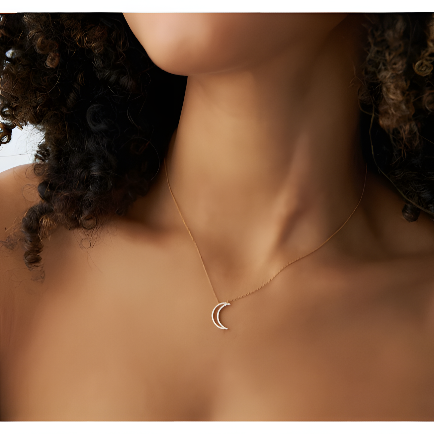 Moonlit Serenity Celestial Golden Necklace