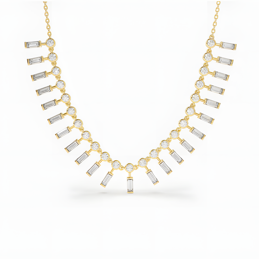 Golden Radiance Laurel Necklace