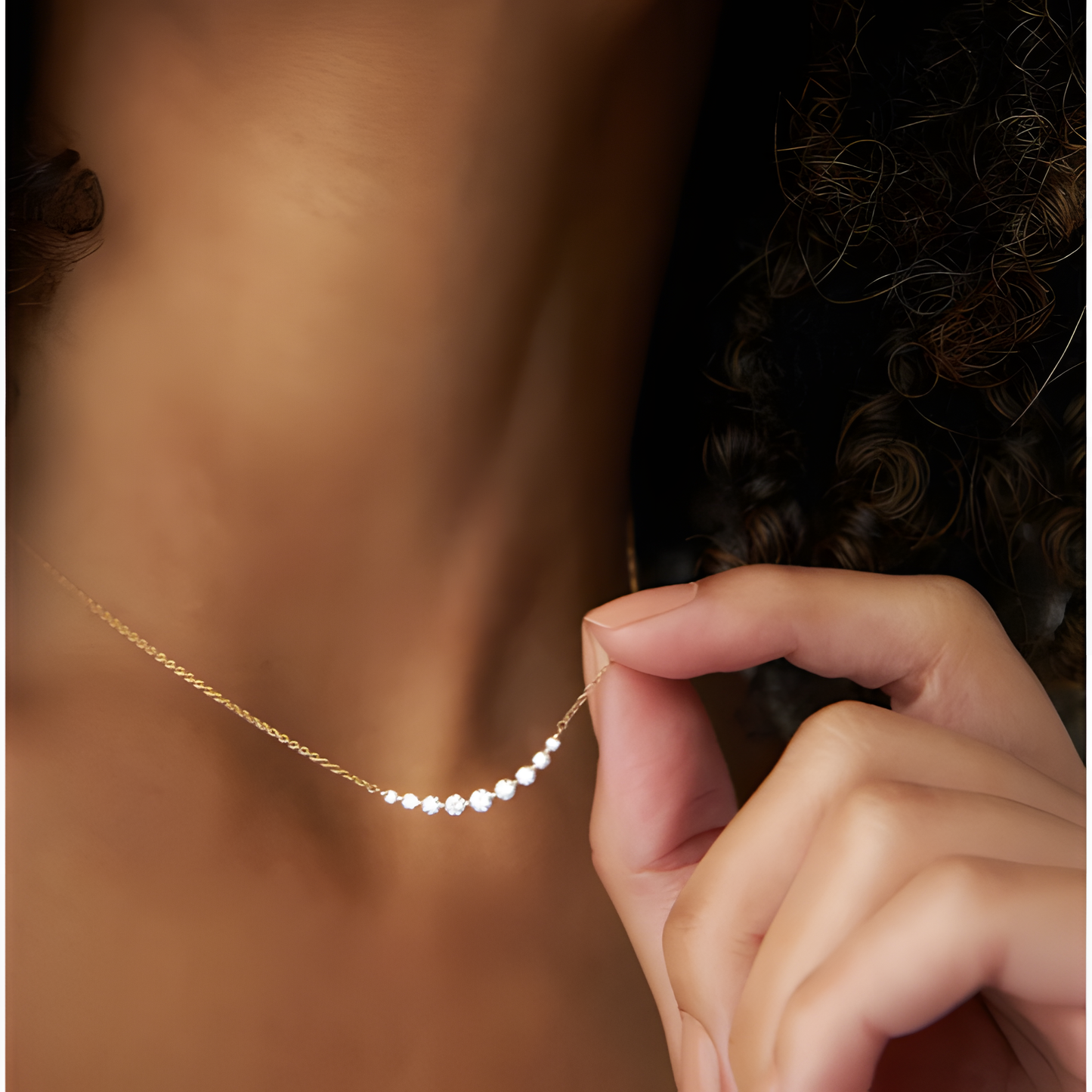 Celestial Whispers Zircon Ethereal Necklace