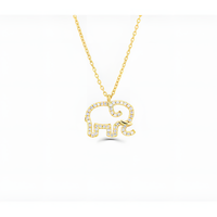 Elephant Majesty Golden Necklace