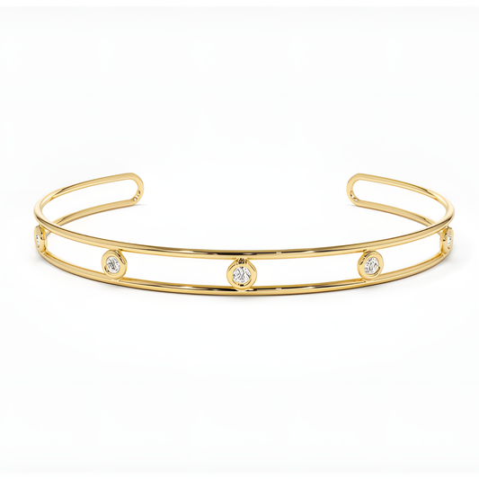 Sparkling Zircon Cuff Bracelet