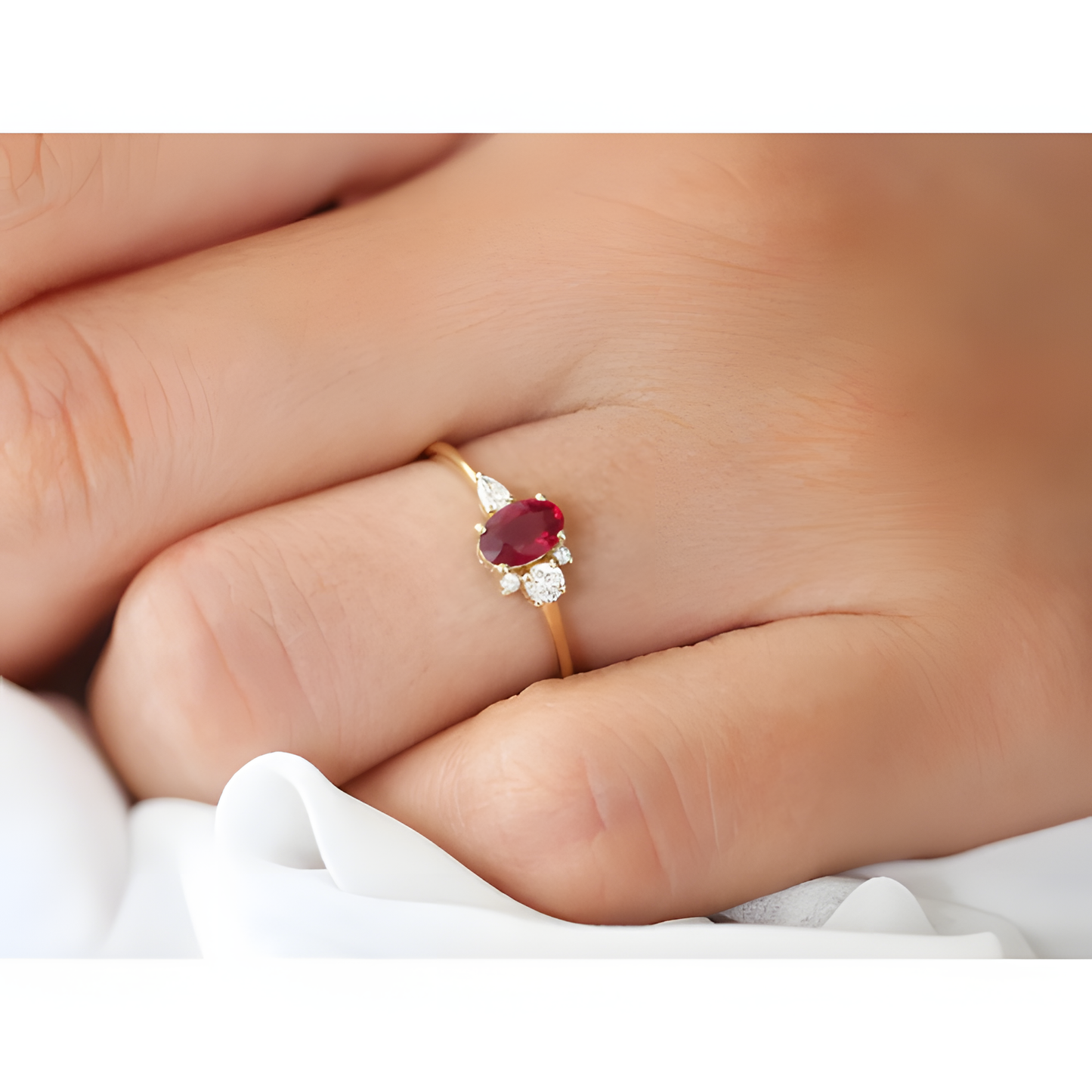 Ruby Serendipity Golden Ring