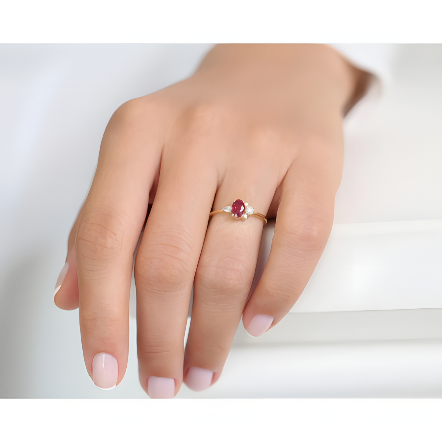 Ruby Serendipity Golden Ring