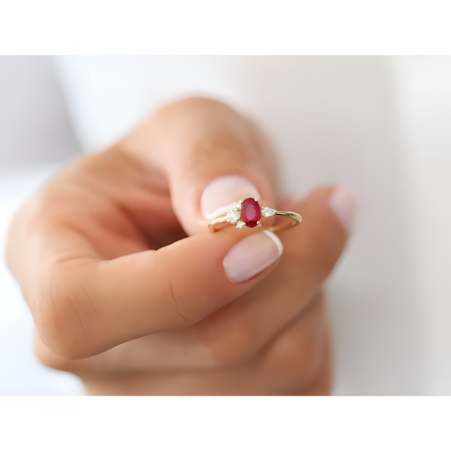 Ruby Serendipity Golden Ring