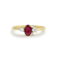Ruby Serendipity Golden Ring