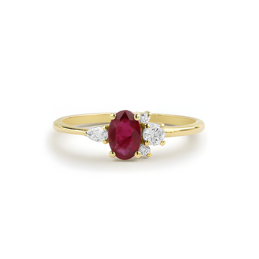 Ruby Serendipity Golden Ring