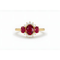 Ruby Tiara Golden Ring