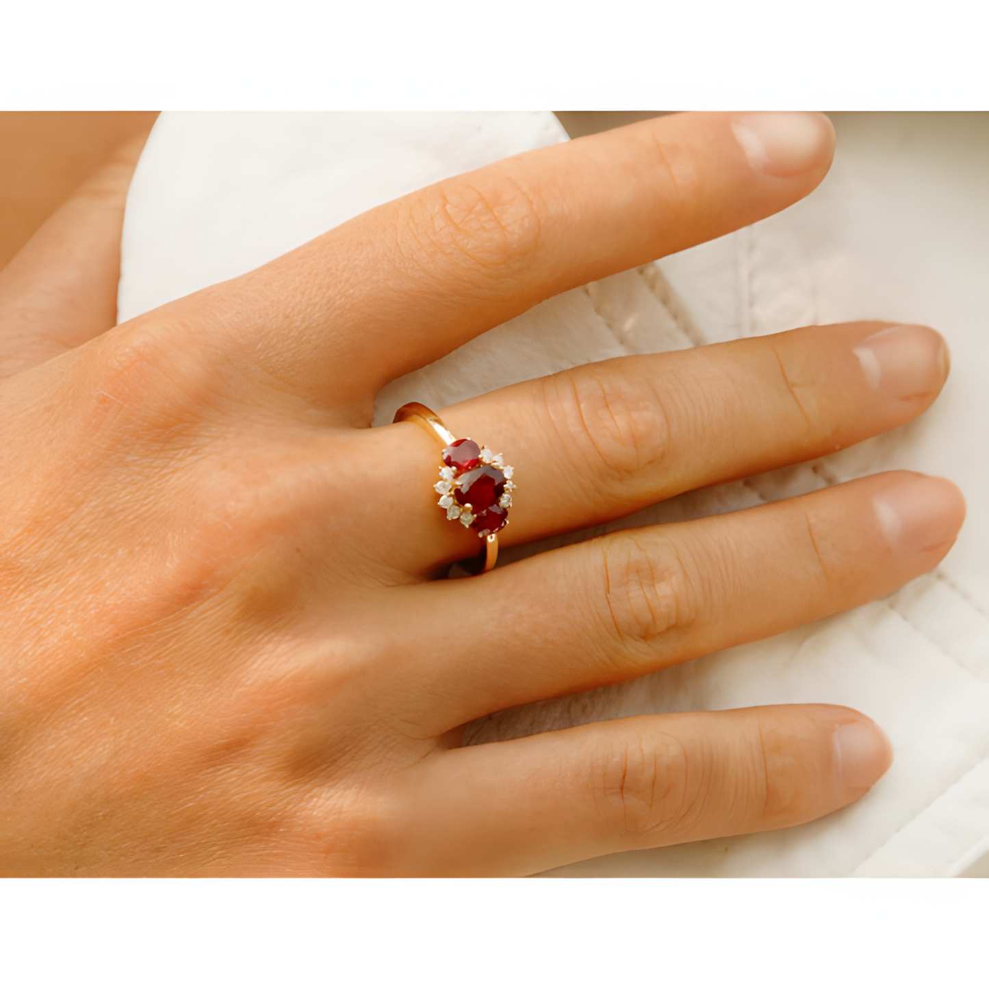 Ruby Tiara Golden Ring