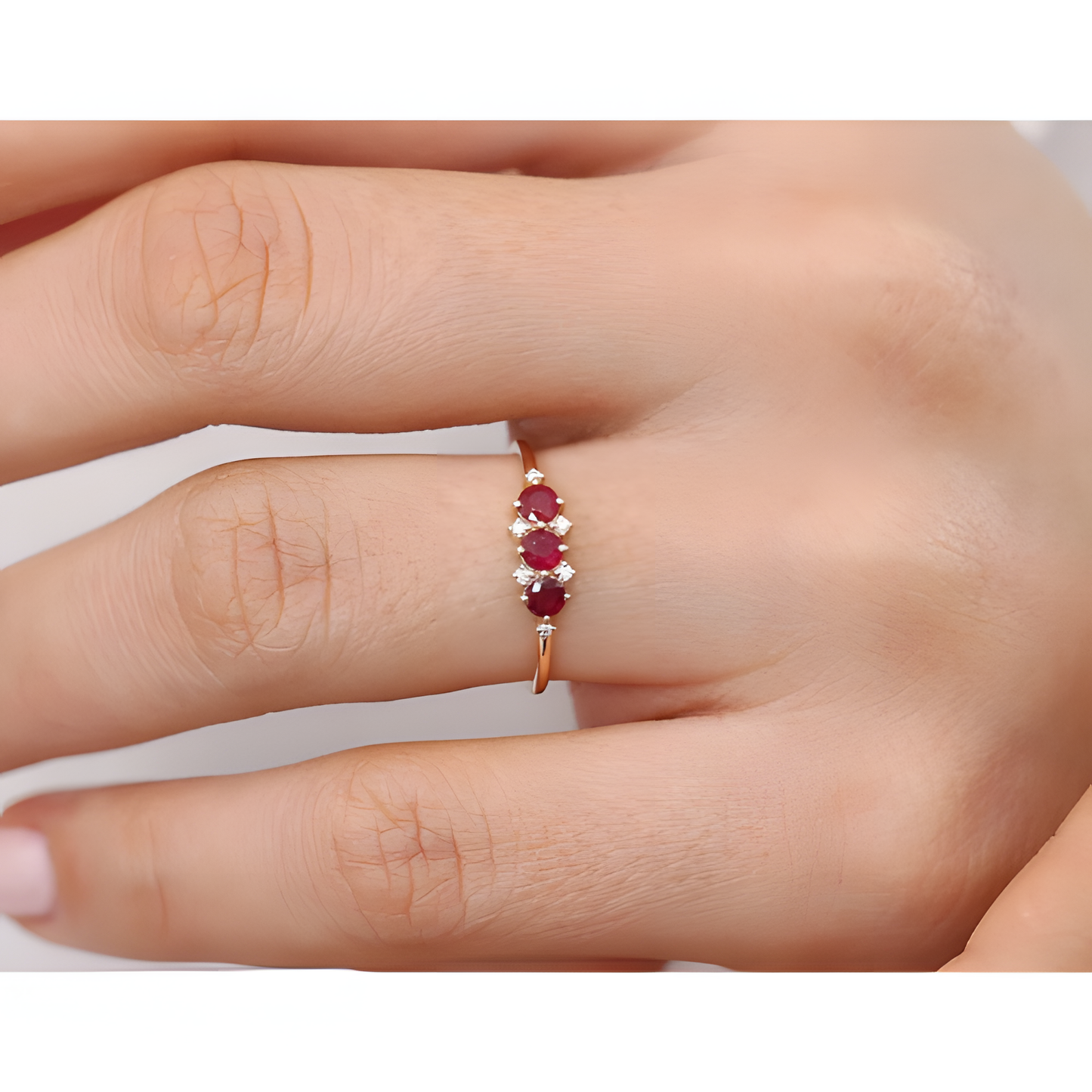 Ruby Laurel Golden Ring