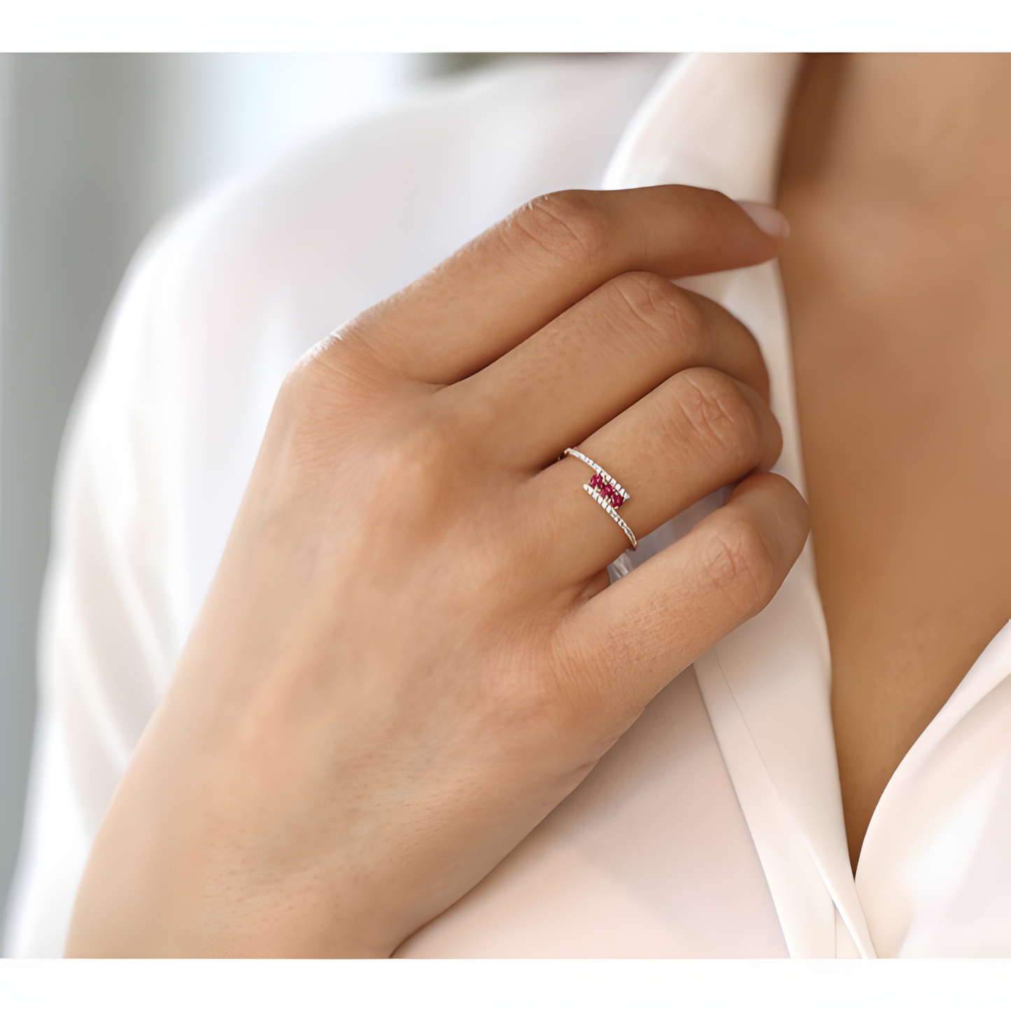 Ruby Alluring Golden RIng