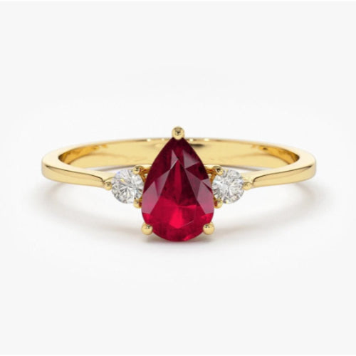 Ruby Enchanting Golden Ring