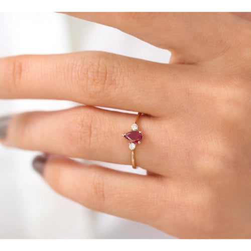 Ruby Enchanting Golden Ring