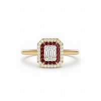 Ruby Exquisite Golden Ring
