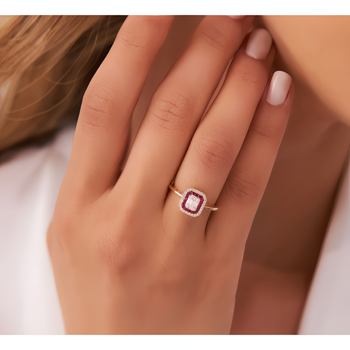 Ruby Exquisite Golden Ring