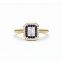 Sapphire Serenity Zircon Silver Ring