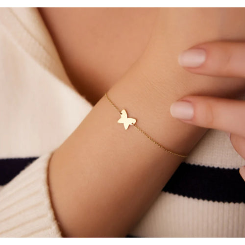Fluttering Butterfly Silver Bracelet